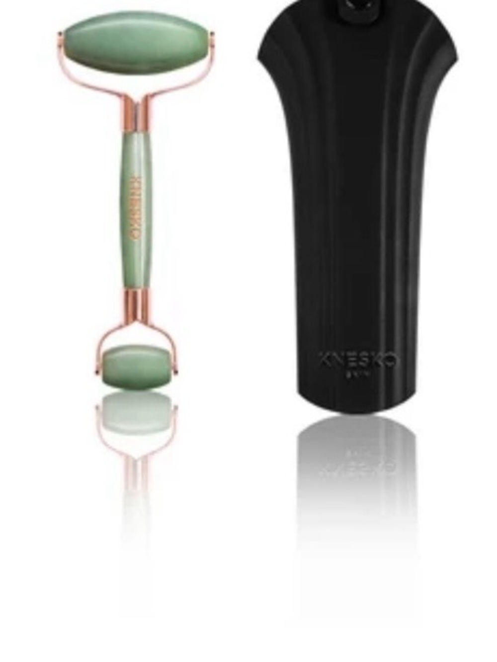 Knesko Jade Gemstone Facial Roller with Protective Case